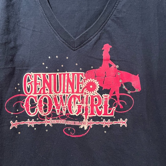 Genuine Ranch Cowgirl Tee Blue✅
16” Pit to Pit
24” Length - Picture 2 of 4